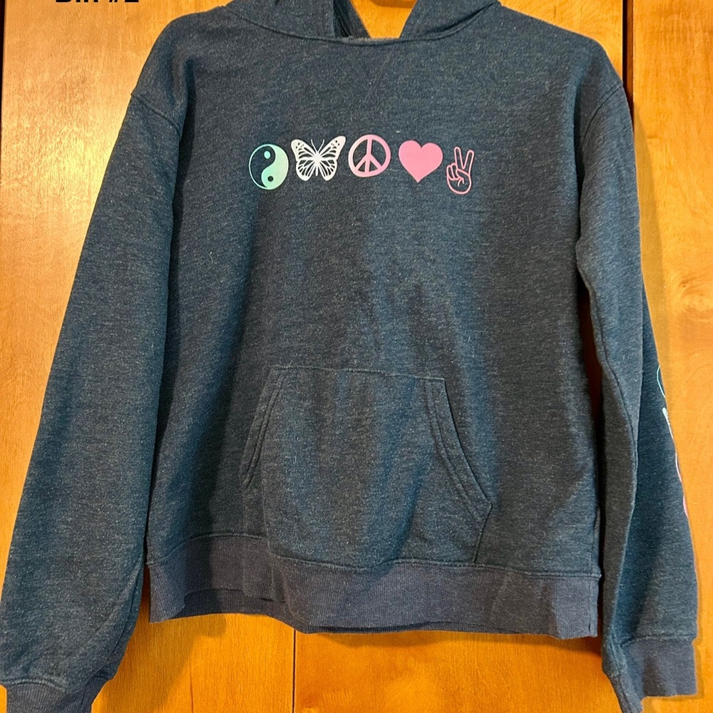 SO Navy Blue Pullover Hoodie with fun Graphics
